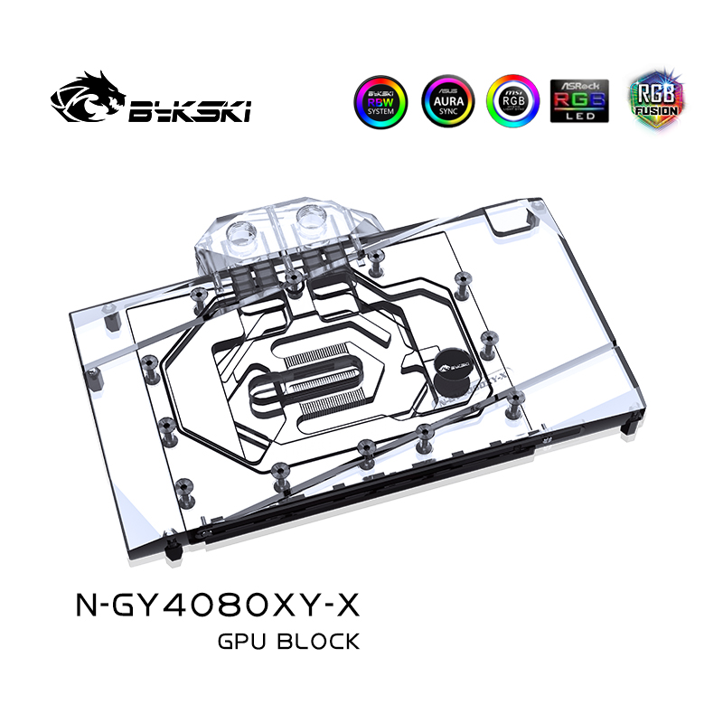 Blok GPU Bykski untuk Kartu Gr - Rtx 4080 Water Cooling Block ulasan dan harga